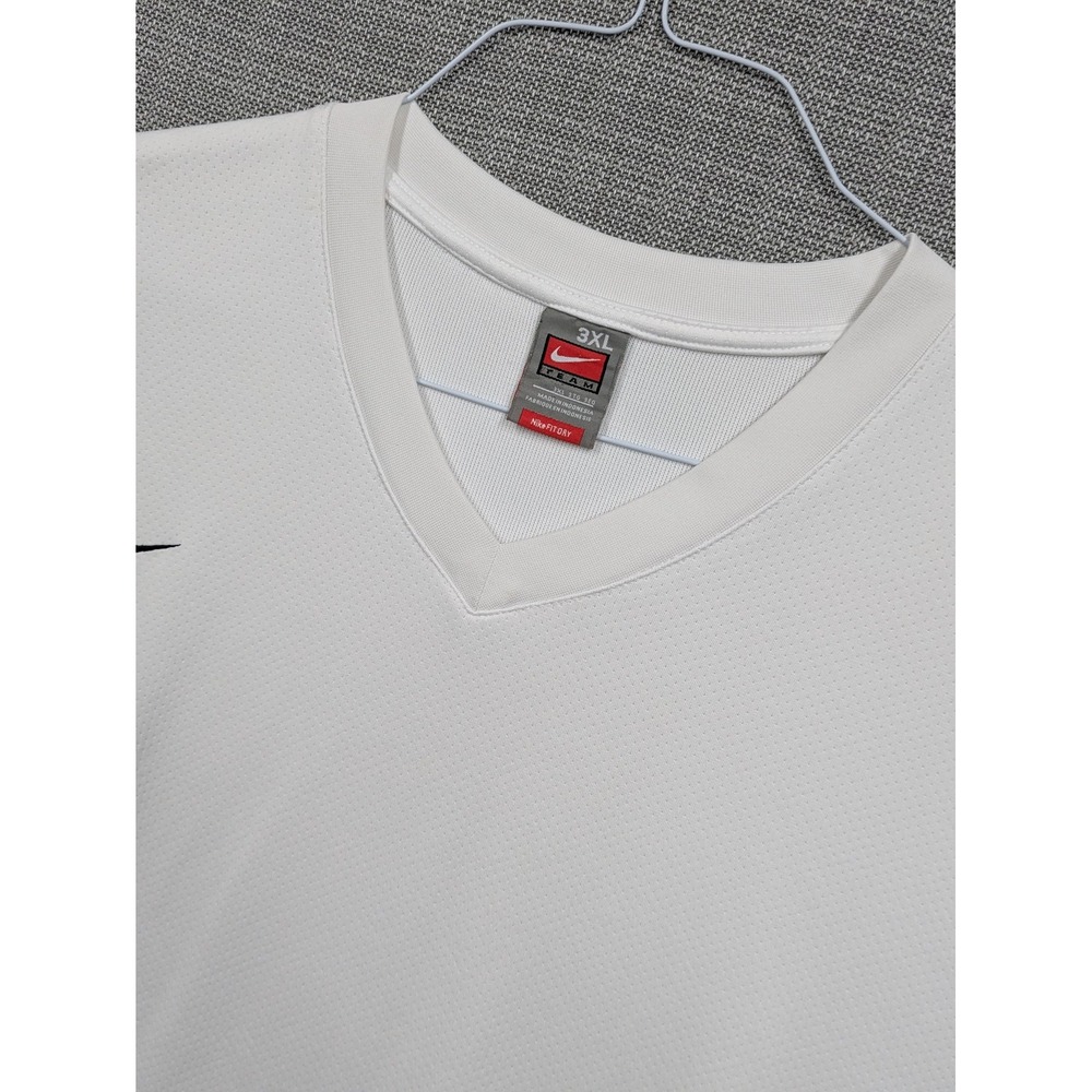 Nike NikeFIT Tank Top Mens 3XL White Basketball Jersey Sleeveless V-Neck